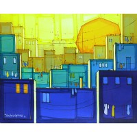 Salman Farooqi, 24 x 30 Inchc, Acrylic on Canvas, Cityscape Painting-AC-SF-079